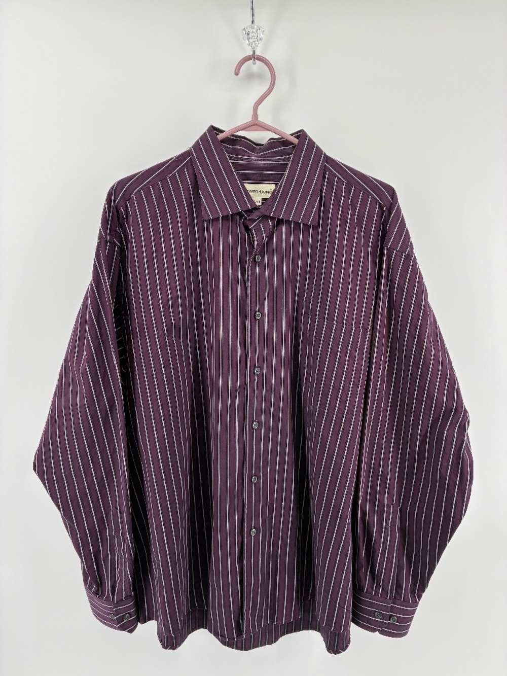 Pronto Uomo Burgundy Men’s Button Down Long Sleeve Dress Shirt